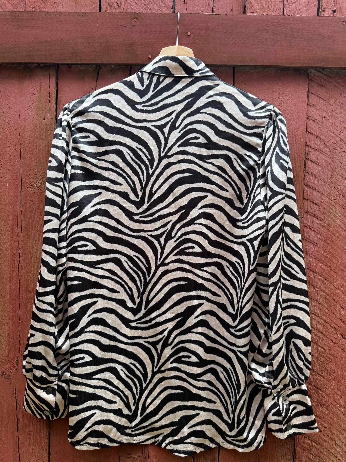 The Zebra Button Up