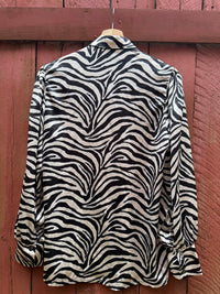 The Zebra Button Up